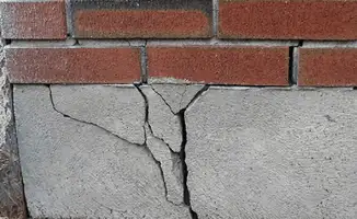 Concrete foundation with serious structural damage in Wichita, KS