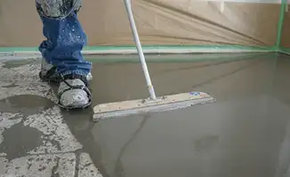 Uneven floor being professionally repaired in Wichita, KS